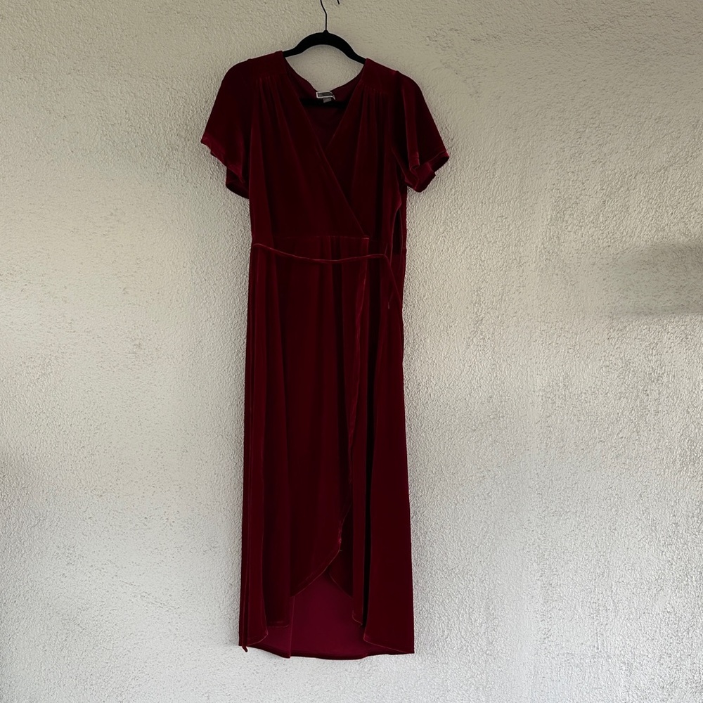 Chelsea28 Burgundy High Low Dress